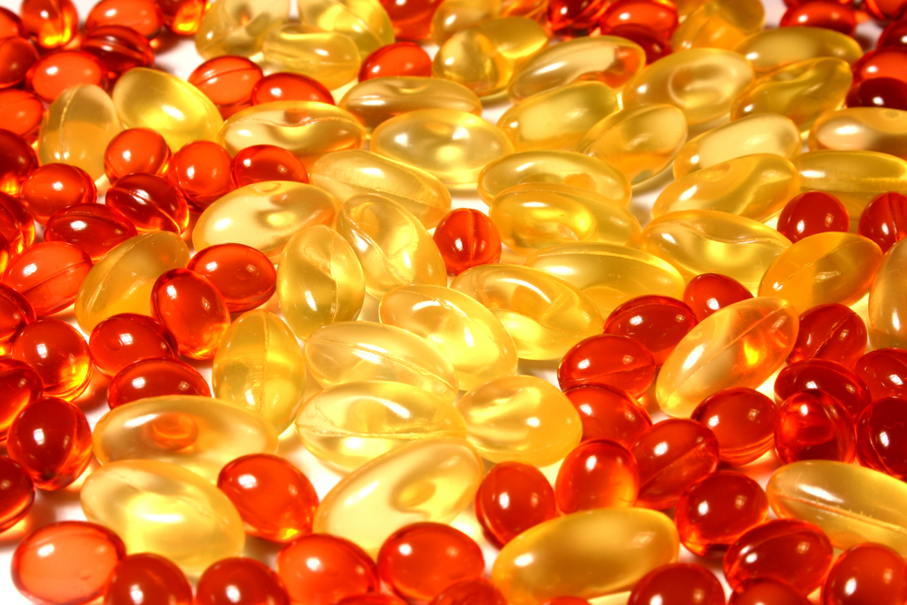 cápsulas de omega-3 de aceite de pescado y krill